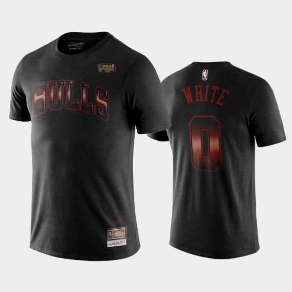 Coby White Chicago Bulls #0 Men's Airbrush T-Shirt - Black