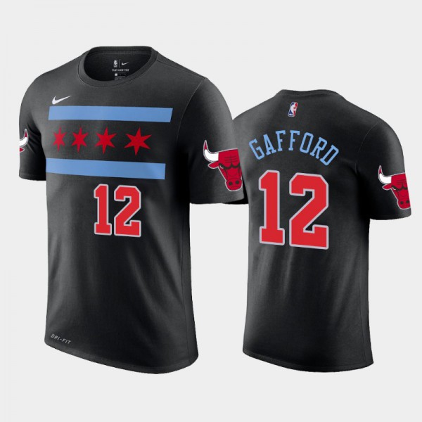 Daniel Gafford Chicago Bulls #12 Men's City 2019 NBA Draft T-Shirt - Black