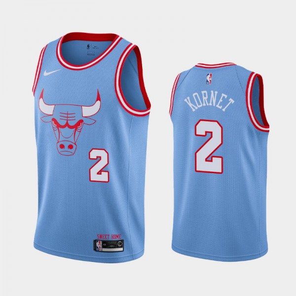 Luke Kornet Chicago Bulls #2 Men's City 2019-20 Jersey - Blue