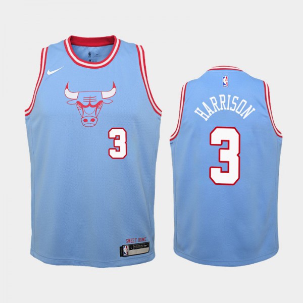 Shaquille Harrison Chicago Bulls #3 Youth City 2019-20 Jersey - Blue