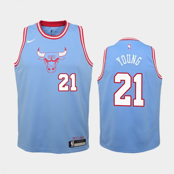 Thaddeus Young Chicago Bulls #21 Youth City 2019-20 Jersey - Blue