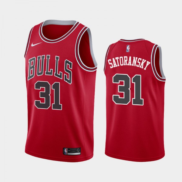 Tomas Satoransky Chicago Bulls #31 Men's Icon 2019 season Jersey - Red