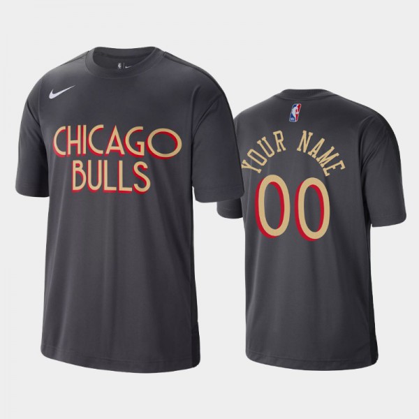 Chicago Bulls #00 Men's City Custom Edition Shooter T-Shirt - Black